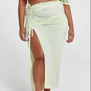 NEW LOU RUFFLE DETAIL MAXI SKIRT - NADIA X FTF